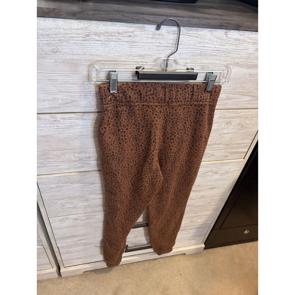 Abercrombie & Fitch Soft AF Leopard Print Joggers Brown High Waist XS - Picture 5 of 6